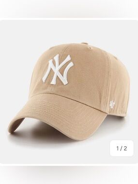 47 Brand MLB New York Yankees Clean Up Cap Hat Khaki